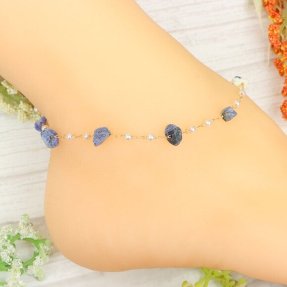 "Handmade Anklet – Elegant & Delicate Jewelry for Women | UNVRC1673 - Picture 4 of 10